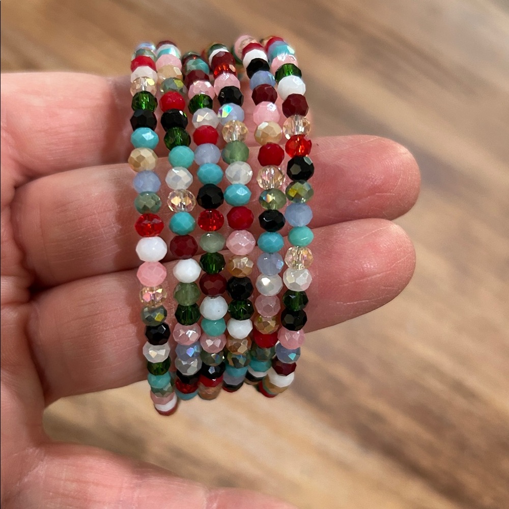 Faceted Glass Bracelet - Picture 8 of 9
